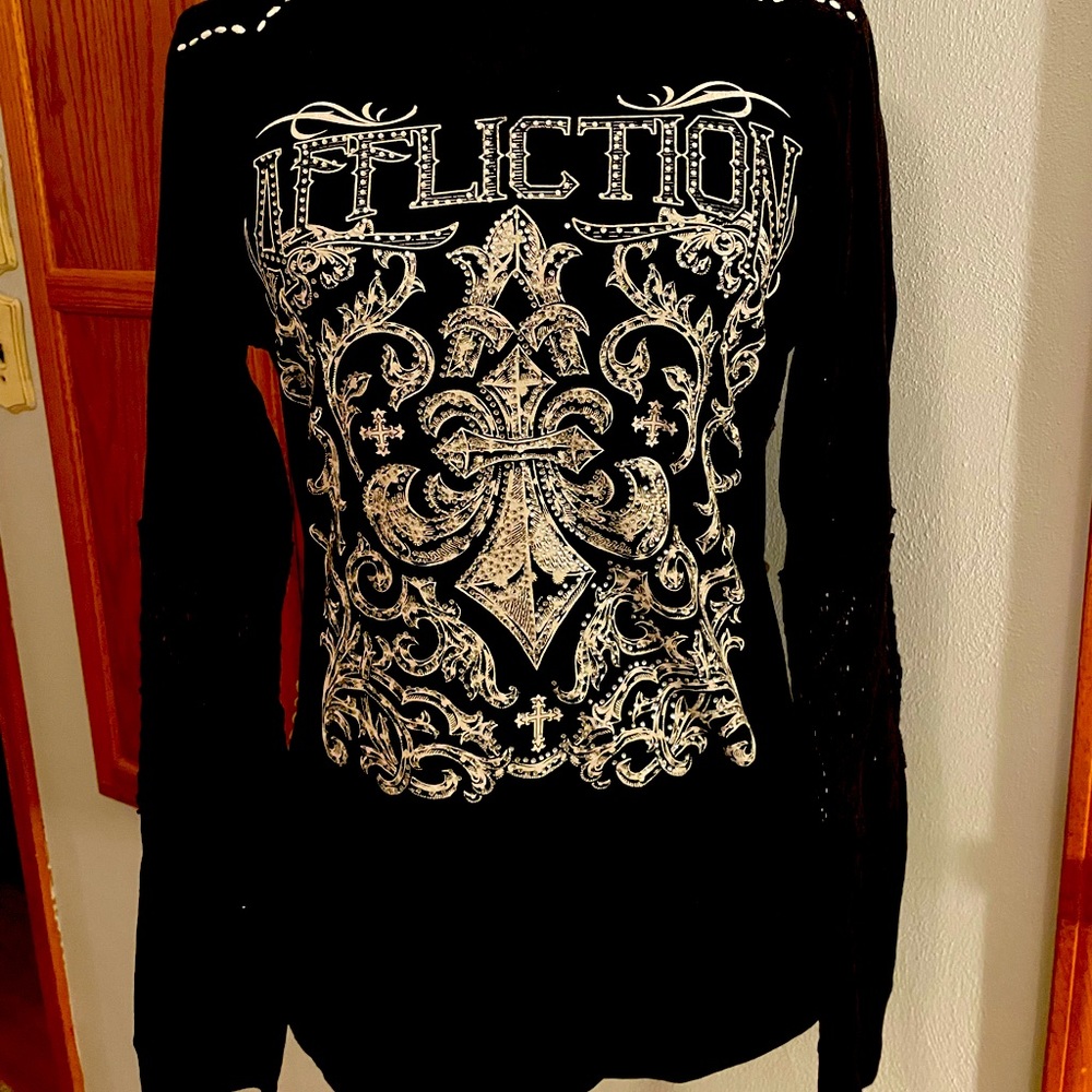 Affliction LS shirt with Bling L